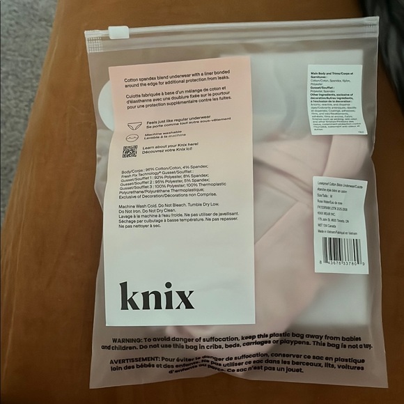 Knix Cotton Bikini Underwear - Soft Pink - Picture 2 of 4